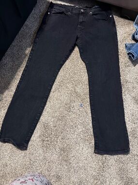 True Religion Men's Straight Jeans in Black